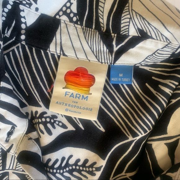 Farm Rio for Anthro Adonidia Dress Tropical Print button-front shirtdres… - Picture 3 of 9